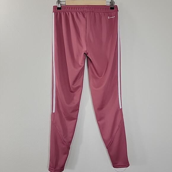 Adidas Women’s Pink Jogger Pants Size Small 3-Stripes Tiro Style Zip Leg - Picture 5 of 9